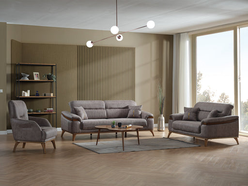 Beta 3-pieces (Sofa & Loveseat & Chair) Livingroom Set Fume in Fume - 101-BET-KAY375-321