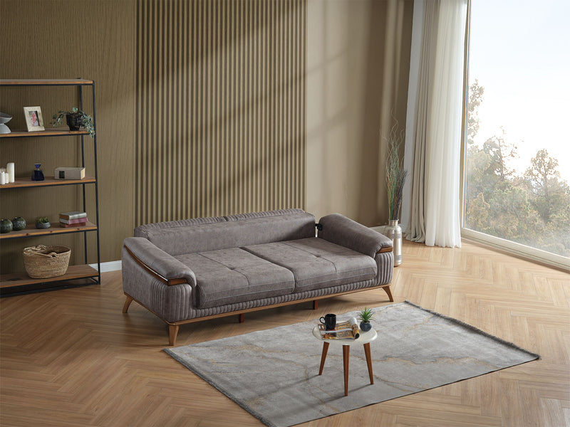 Beta 3-pieces (Sofa & Loveseat & Chair) Livingroom Set Fume in Fume - 101-BET-KAY375-321
