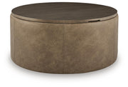 Bethanstone Warm Brown Storage Ottoman - A3000846