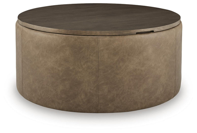 Bethanstone Warm Brown Storage Ottoman - A3000846