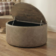 Bethanstone Warm Brown Storage Ottoman - A3000846