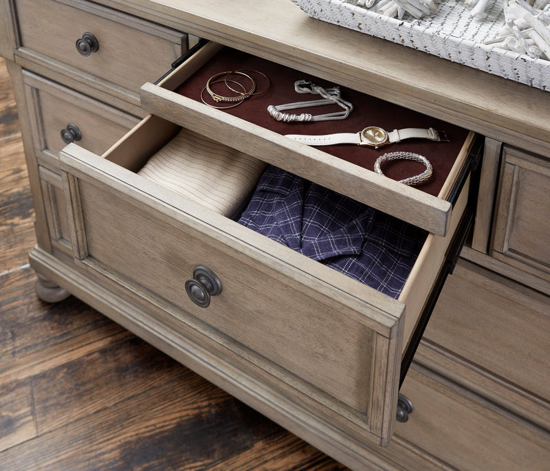 Bethel Wire Brushed Gray Sleigh Storage Platform Bedroom Set - Gate FurnitureBedroom Set