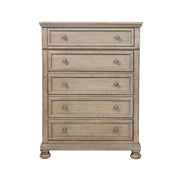 Bethel Wire Brushed Gray Sleigh Storage Platform Bedroom Set - Gate FurnitureBedroom Set
