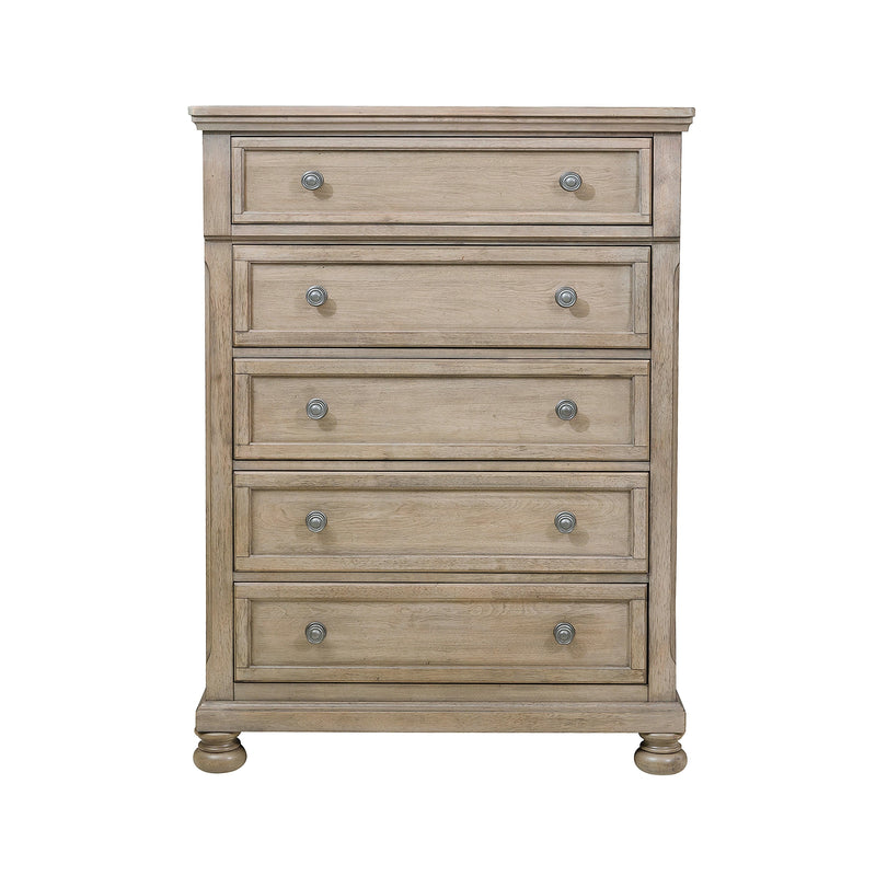 Bethel Wire Brushed Gray Sleigh Storage Platform Bedroom Set - Gate FurnitureBedroom Set