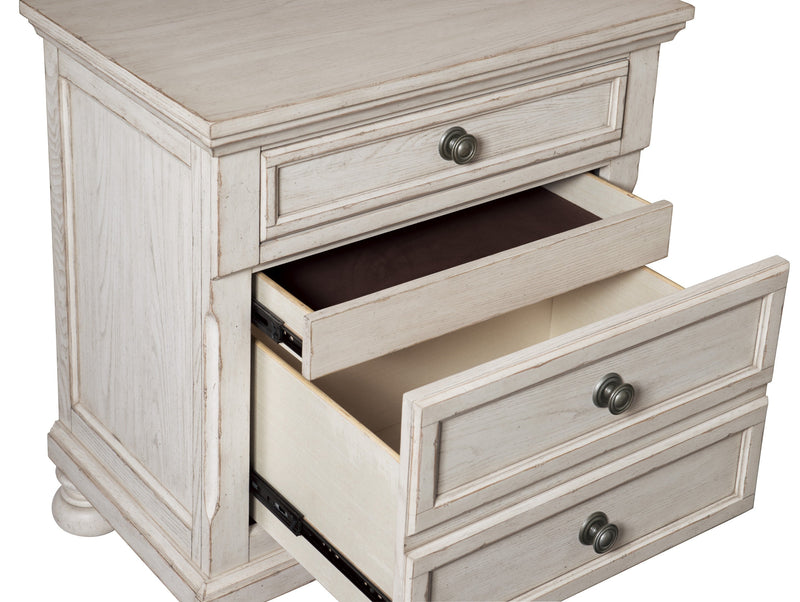 Bethel Wire Brushed White Sleigh Storage Platform Bedroom Set - Gate FurnitureBedroom Set