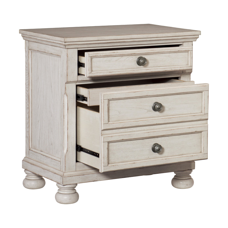 Bethel Wire Brushed White Sleigh Storage Platform Bedroom Set - Gate FurnitureBedroom Set
