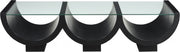 Beverwil Glass Top And Oak Veneer Base Coffee Table in Black - 99023Black-CT