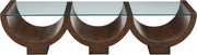 Beverwil Glass Top And Oak Veneer Base Coffee Table in Brown - 99023Brown-CT