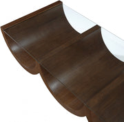 Beverwil Glass Top And Oak Veneer Base Coffee Table in Brown - 99023Brown-CT