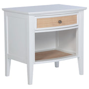 Bexhill 1-drawer Nightstand Bedside Table White - 223472