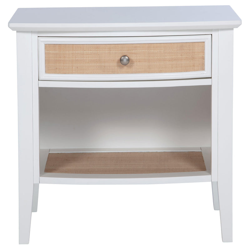 Bexhill 1-drawer Nightstand Bedside Table White - 223472