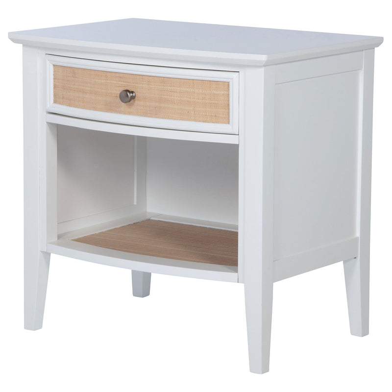 Bexhill 1-drawer Nightstand Bedside Table White - 223472