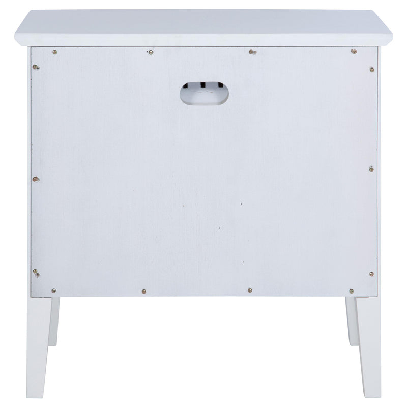 Bexhill 1-drawer Nightstand Bedside Table White - 223472