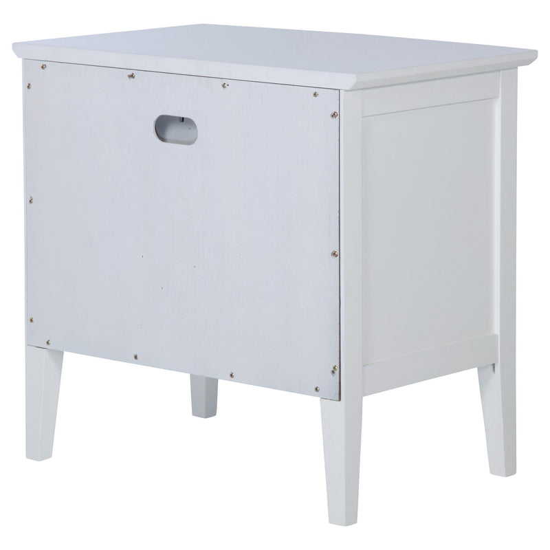 Bexhill 1-drawer Nightstand Bedside Table White - 223472
