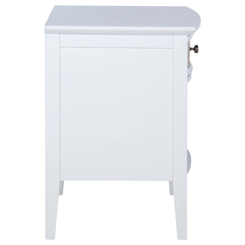 Bexhill 1-drawer Nightstand Bedside Table White - 223472