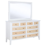 Bexhill 10-drawer Dresser and Mirror White - 223473M