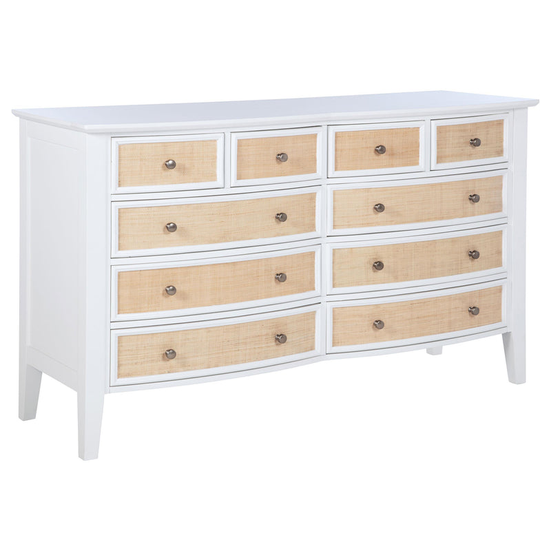 Bexhill 10-drawer Dresser Cabinet White - 223473
