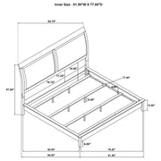 Bexhill 56-inch Upholstered Eastern King Panel Bed White - 223471KE