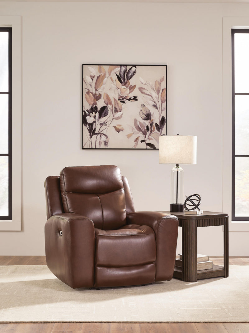 Bexhurst Mahogany Power Recliner - PCU1210213