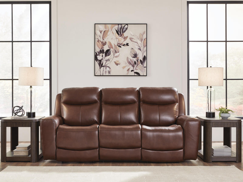 Bexhurst Mahogany Power Reclining Sofa - PCU1210215