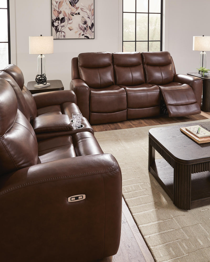 Bexhurst Sofa and Loveseat in Mahogany - PKG023977