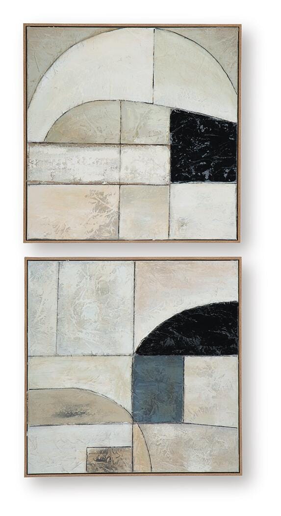 Bexlen Tan/Taupe/Black Wall Art (Set of 2) - A8000498