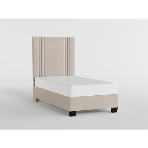 BHE5878BE-39* (2) 39” Beige Microfiber Platform Bed - BHE5878BE-39*