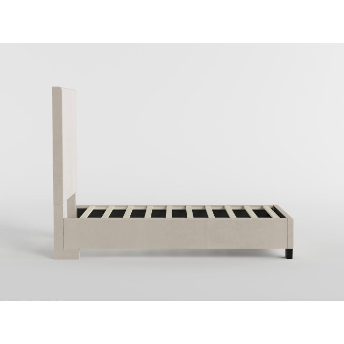 BHE5878BE-39* (2) 39” Beige Microfiber Platform Bed - BHE5878BE-39*