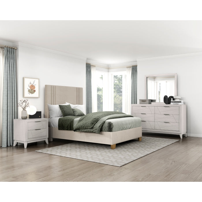 BHE5878BE-39* (2) 39” Beige Microfiber Platform Bed - BHE5878BE-39*