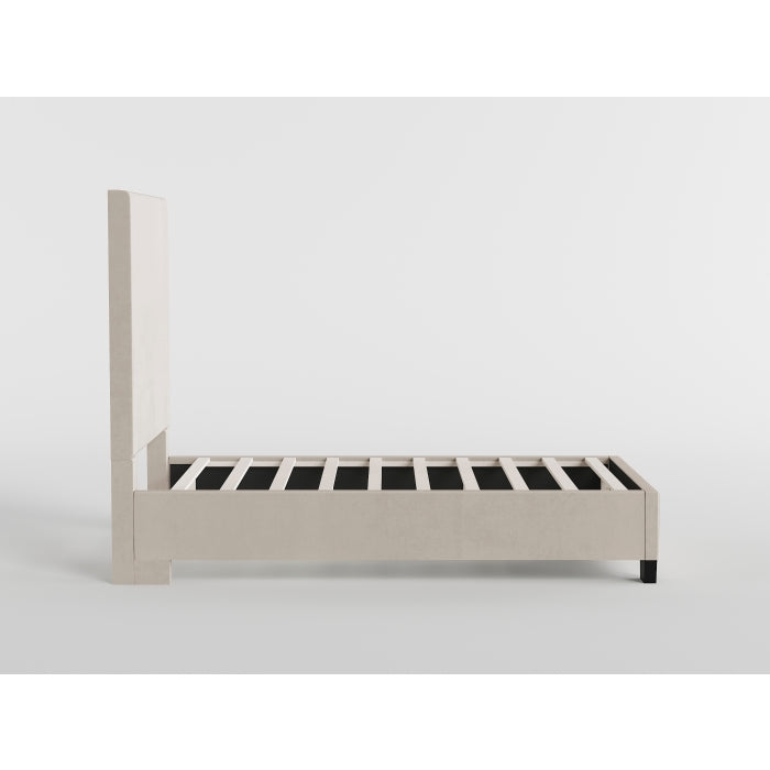 BHE5878BE-44* (2) 44" Beige Microfiber Platform Bed - BHE5878BE-44*