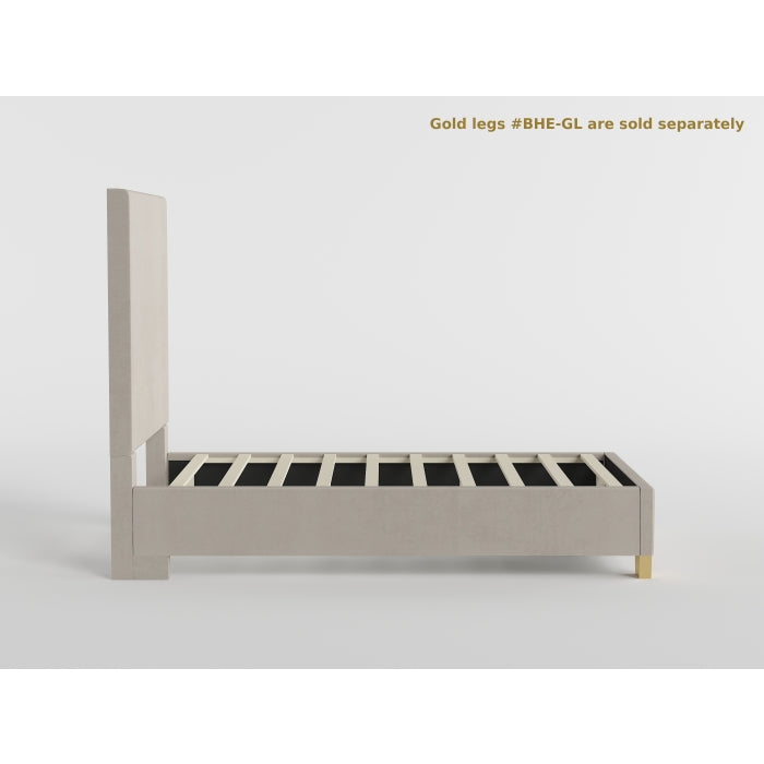 BHE5878BE-44* (2) 44" Beige Microfiber Platform Bed - BHE5878BE-44*