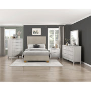 BHE5878BE-44* (2) 44" Beige Microfiber Platform Bed - BHE5878BE-44*