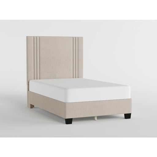 BHE5878BE-48* (2) 48" Beige Microfiber Platform Bed - BHE5878BE-48*