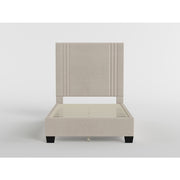BHE5878BE-48* (2) 48" Beige Microfiber Platform Bed - BHE5878BE-48*