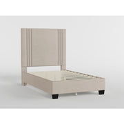 BHE5878BE-48* (2) 48" Beige Microfiber Platform Bed - BHE5878BE-48*