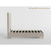 BHE5878BE-48* (2) 48" Beige Microfiber Platform Bed - BHE5878BE-48*