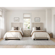 BHE5878BE-48* (2) 48" Beige Microfiber Platform Bed - BHE5878BE-48*