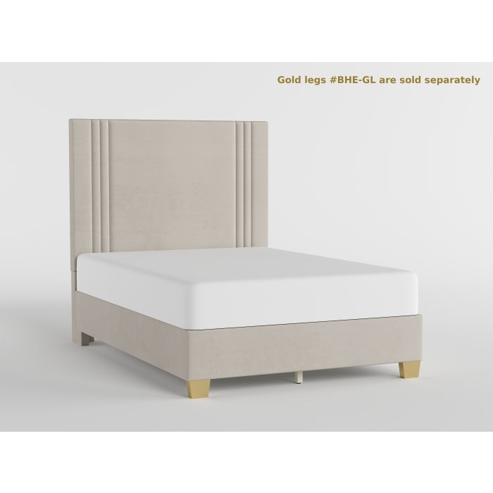 BHE5878BE-54* (2) 54" Beige Microfiber Platform Bed - BHE5878BE-54*