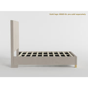 BHE5878BE-54* (2) 54" Beige Microfiber Platform Bed - BHE5878BE-54*