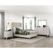 BHE5878BE-54* (2) 54" Beige Microfiber Platform Bed - BHE5878BE-54*