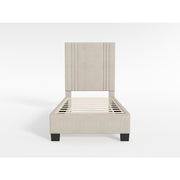 BHE5878NLB-39* (2) 39” Light Beige Microfiber Platform Bed - BHE5878NLB-39*