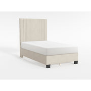 BHE5878NLB-44* (2) 44” Light Beige Microfiber Platform Bed - BHE5878NLB-44*