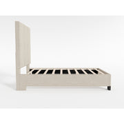 BHE5878NLB-44* (2) 44” Light Beige Microfiber Platform Bed - BHE5878NLB-44*