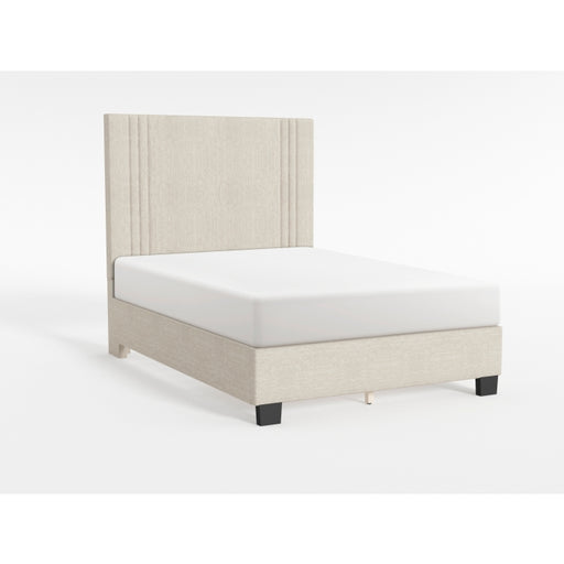 BHE5878NLB-54* (2) 54” Light Beige Microfiber Platform Bed - BHE5878NLB-54*