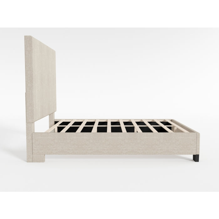 BHE5878NLB-54* (2) 54” Light Beige Microfiber Platform Bed - BHE5878NLB-54*