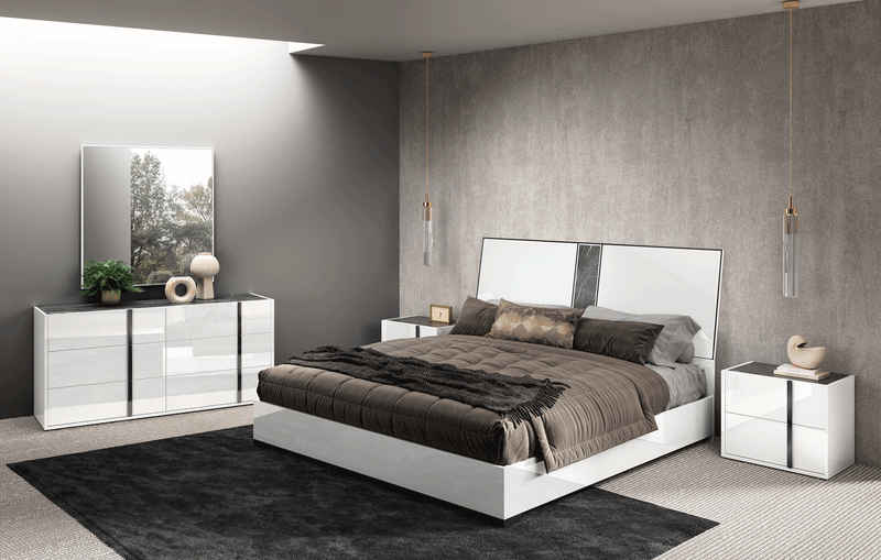 Bianca Marble Bed Queen - Gate Furniture