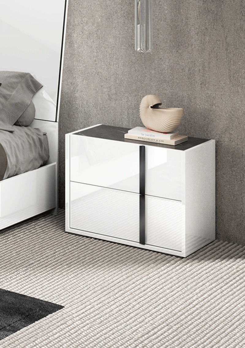 Bianca Marble Nightstand - i38458 - Gate Furniture