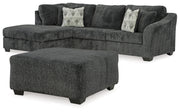 Biddeford 2-Piece Sectional with Ottoman in Shadow - PKG015089