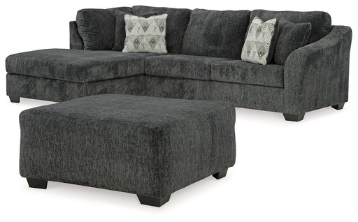Biddeford 2-Piece Sectional with Ottoman in Shadow - PKG015089