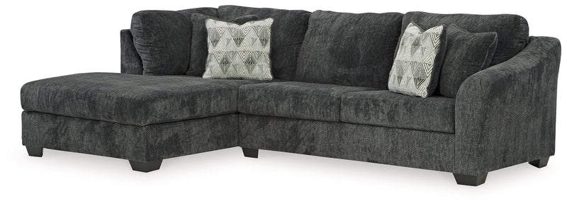 Biddeford 2-Piece Sectional with Ottoman in Shadow - PKG015089